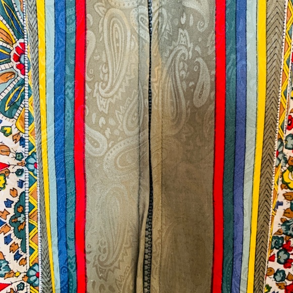 Rhoda Lynne Vintage Silk Bomber Jacket XL Paisley Floral Full Zip Up Coat Boho - Picture 6 of 15